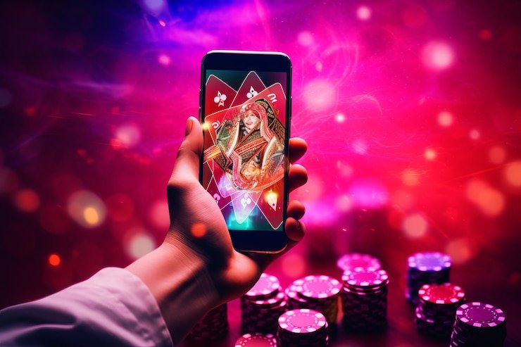 Live dealer baccarat table streamed on mobile phone through cantikqq login app
